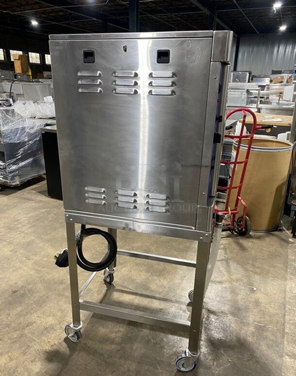 Stellar Steam Commercial Electric Powered Steamer! All Stainless Steel! On Commercial Castors! MODEL CAPELLA SN:021206078 208V - Image 4 of 9