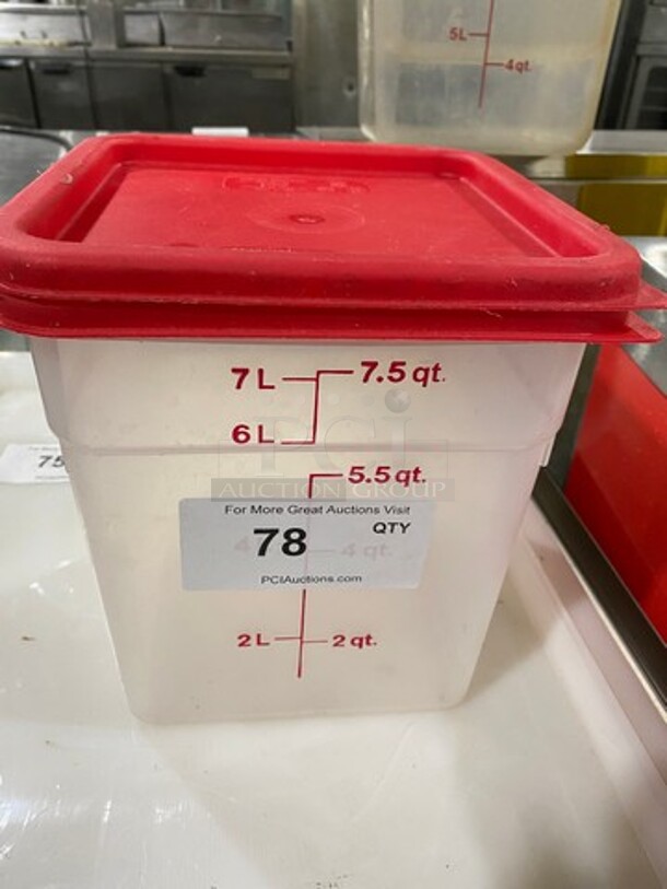 Clear Poly 7.5QT Food Container! - Image 1 of 4