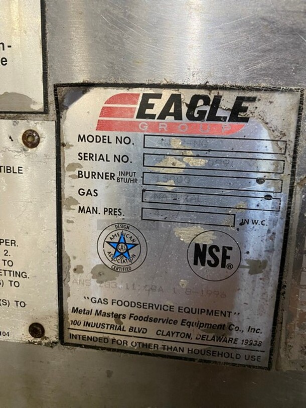 Eagle Group Stainless Steel Natural Gas Powered 2 Pans Steam Table! With Double Overhead Shelf! - Image 9 of 10