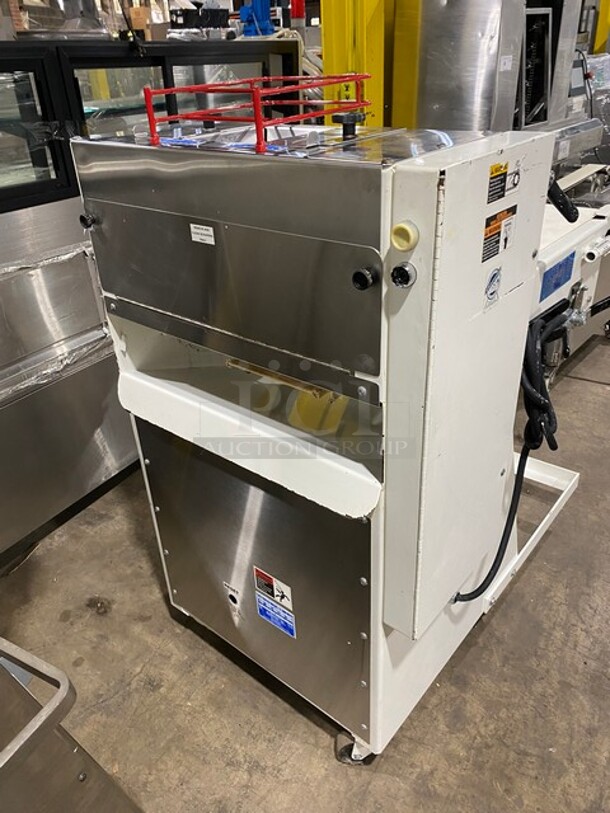 Bloemhof Commercial Dough Sheeter/Molder! On Casters! WORKING WHEN REMOVED! Model: 860L3 SN: 111791 220V 60HZ 
 - Image 4 of 6
