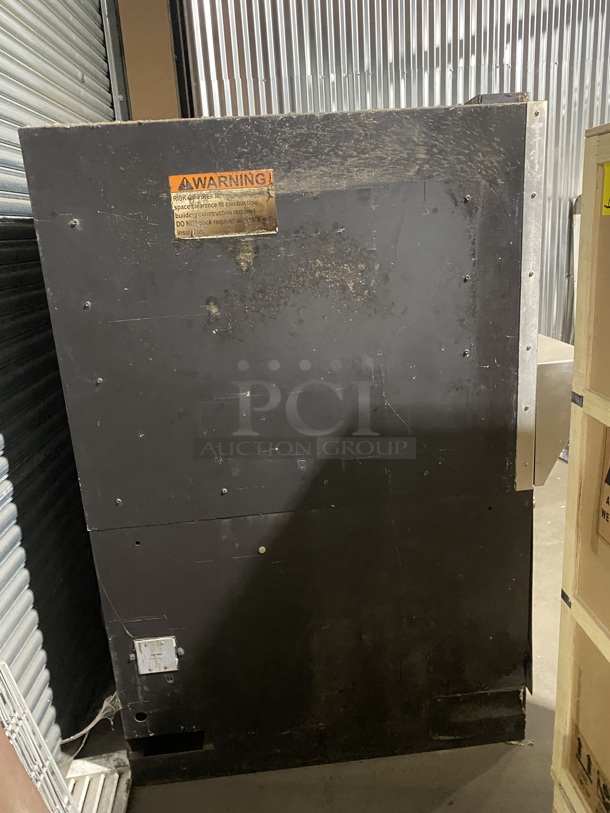 LIKE NEW! Wood Stone Stainless Steel Commercial Floor Style Wood and Gas Fired In Forno Double Deck Pizza Oven! Working When Removed!  - Image 3 of 10