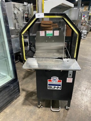 GREAT FIND! Bunn Commercial Electric Powered Package Tying Machine! Stainless Steel! On Casters! Model: 1691 SN: 88937