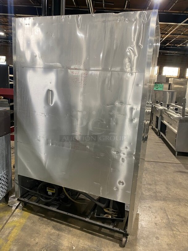 TRUE All Stainless Steel 2 Door Reach In Freezer! Model: T-49F ASerial 7684129! 115V 1 Phase! On Casters!  - Image 3 of 9