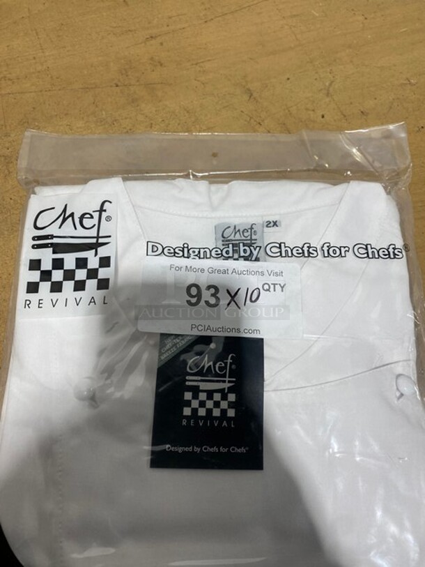 NEW! Chef Revival XL White Chef Coats! 10X Your Bid!  - Image 4 of 5