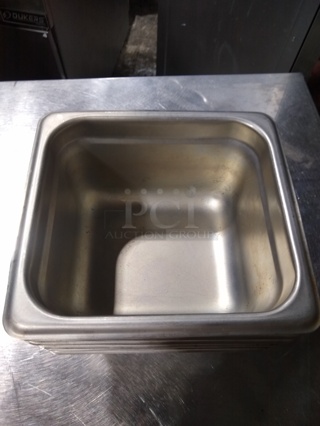 Winco Square Size Six Stainless Steel Steam Pan