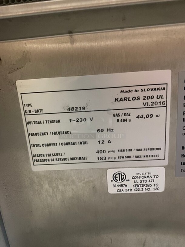 Karlos 200 UL Stainless Steel Commercial Refrigerated Grab N Go Open Merchandiser! On Casters! SN: 48219 230V - Image 6 of 10