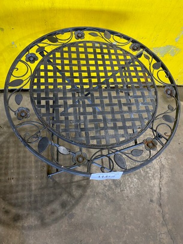 Black Metal Foldable Patio Tables! 10x Your Bid! - Image 3 of 4