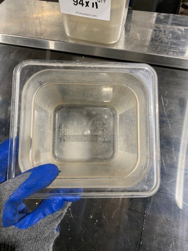 Cambro Clear Poly 1/6x6" Food Containers! 11x Your Bid! - Image 3 of 7
