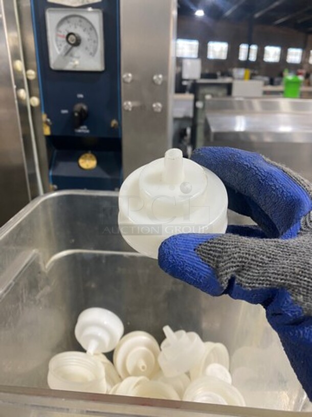 ALL ONE MONEY! White Poly Squeeze Bottle Lids! LIDS ONLY! - Image 3 of 5