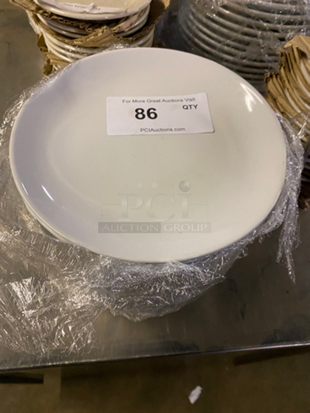 ALL ONE MONEY! NEW! White Ceramic Dinner Plates!