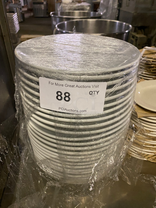 ALL ONE MONEY! NEW! White Ceramic Dinner Plates!