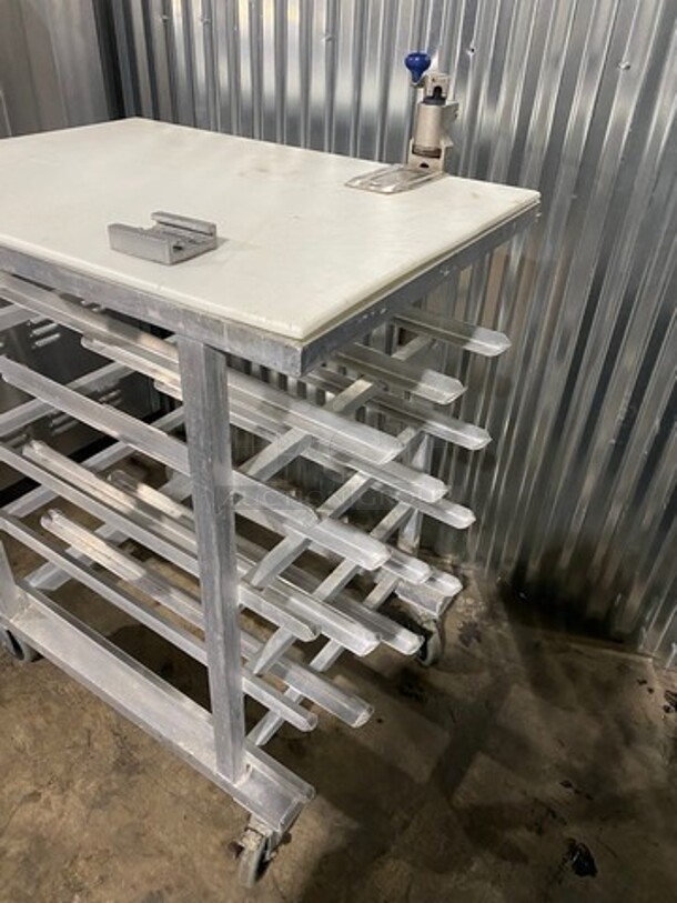 Commercial Speed Rack! With Can Opener On Top! On Casters! - Image 2 of 8