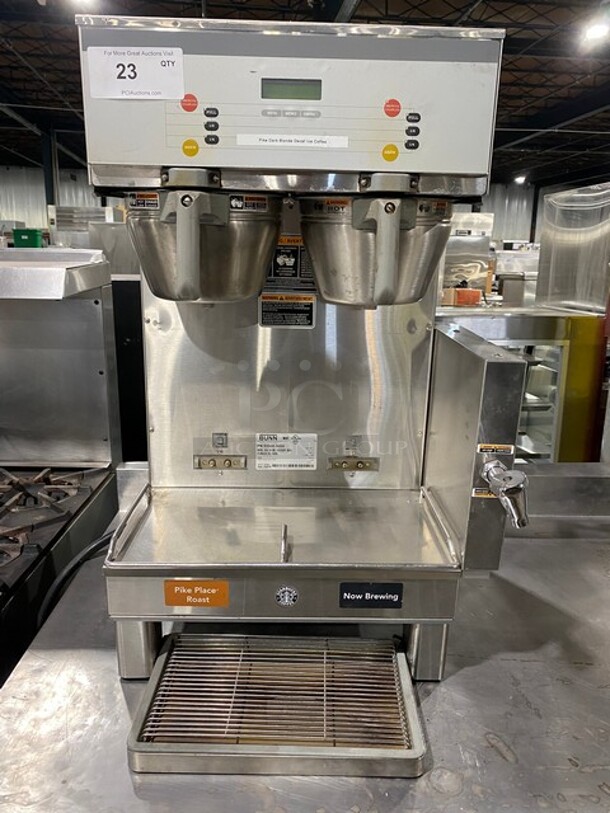BUNN! All Stainless Steel! Dual Coffee Brewer/Dispenser! 120/208V! 60HZ! 1 Phase! - Image 1 of 10