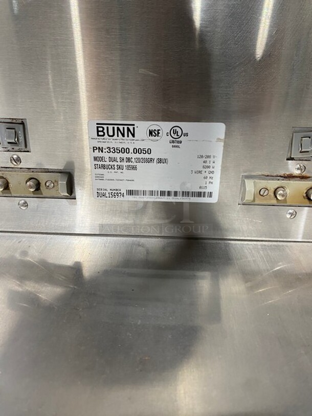 BUNN! All Stainless Steel! Dual Coffee Brewer/Dispenser! 120/208V! 60HZ! 1 Phase! - Image 6 of 10