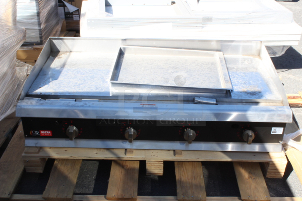 SCRATCH & DENT! Cooking Performance Group GTU-CPG-48-L Ultra Series 48" Chrome Plated Liquid Propane 4-Burner Countertop Griddle - 120,000 BTU. S/N: 2309D06783 - Image 4 of 8