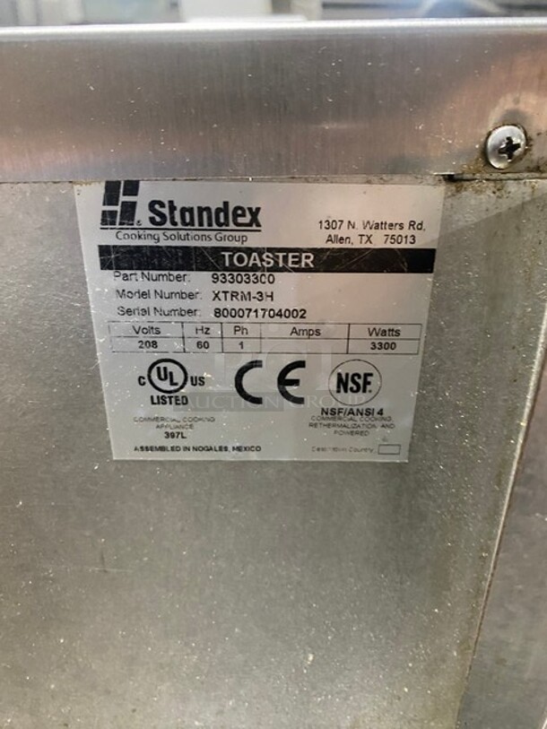APW Wyott! Conveyor Toaster! MN: XTRM-3H 208V! 60HZ! 1Phase! - Image 8 of 8
