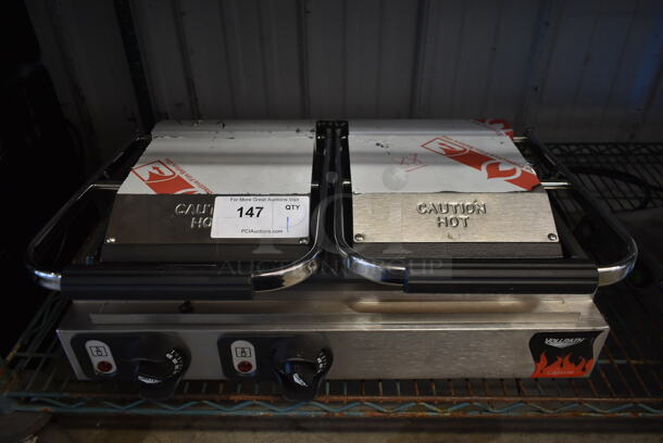 BRAND NEW SCRATCH AND DENT! Vollrath TSI8002 Stainless Steel Commercial Countertop Double Panini Press. 220 Volts, 1 Phase. - Image 1 of 6