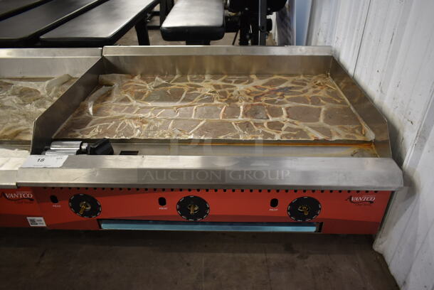 BRAND NEW SCRATCH AND DENT! 2021 Avantco 177CAG36TG Stainless Steel Commercial Countertop Natural Gas Powered Flat Top Griddle. 30,000 BTU. - Image 1 of 6
