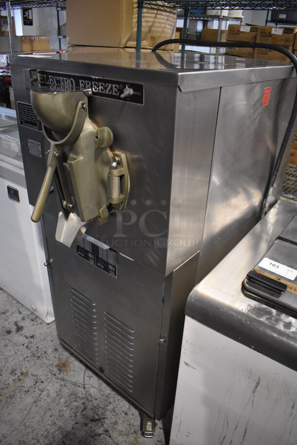 Electro Freeze FT-1 Stainless Steel Commercial Floor Style Water Cooled Batch Freezer on Commercial Casters. 230 Volts, 1 Phase. 24x40x53 - Image 3 of 8