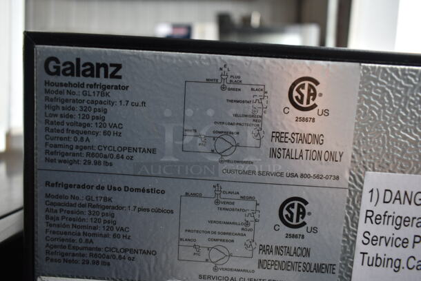 Galanz GL17BK Mini Cooler. 115 Volts, 1 Phase. Tested and Working! - Image 4 of 4