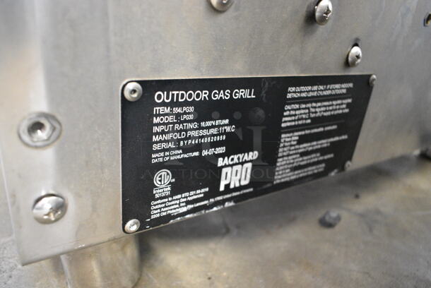 BRAND NEW SCRATCH AND DENT! Backyard Pro 554LPG30 30" Stainless Steel Liquid Propane Outdoor Grill - Image 7 of 7