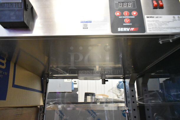 BRAND NEW SCRATCH AND DENT! ServIt 423PDW18D1S Stainless Steel Commercial Countertop Full-Service Countertop Display Warmer with 4 Shelves. 120 Volt, 1 Phase. Tested and Working! - Image 7 of 8
