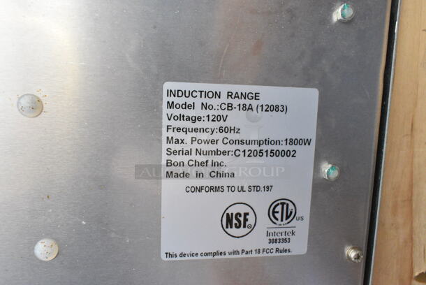 4 Various Induction Range Tables Including Vollrath 5950145 Range. 120 Volts, 1 Phase. Includes 48x30x36, 58x30x36. 4 Times Your Bid!  - Image 6 of 12