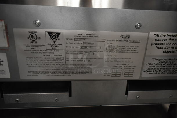 BRAND NEW SCRATCH AND DENT! 2023 Avantco 177CAG48MG Stainless Steel Commercial Countertop Natural Gas Powered Flat Top Griddle. 30,000 BTU. - Image 6 of 6