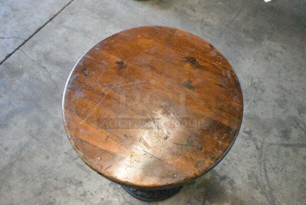 2 Round Tables on Ornate Black Metal Table Base. 24x24x30, 18x18x29. 2 Times Your Bid!  - Image 7 of 7