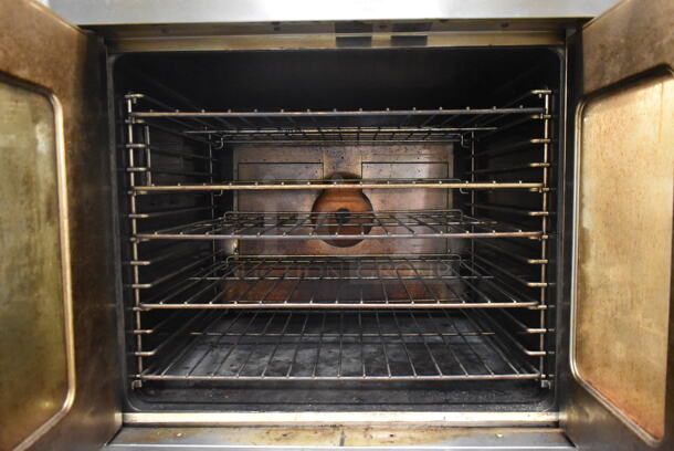 2 Garland Master 200 Stainless Steel Commercial Full Size Convection Ovens w/ View Through Doors, Metal Oven Racks and Thermostatic Controls. 2 Times Your Bid! BUYER MUST REMOVE. Tested and Working! (kitchen) - Image 8 of 9