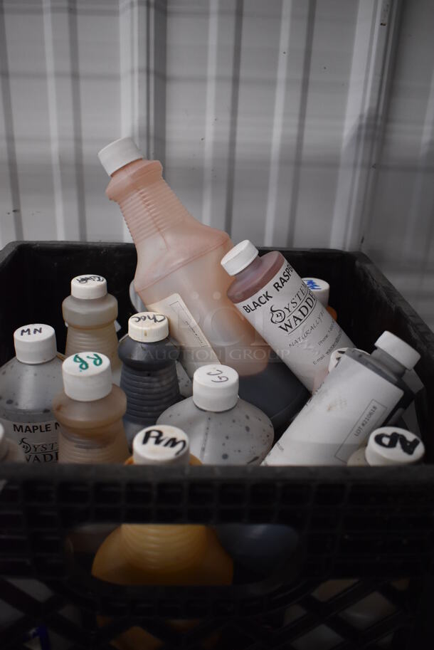 ALL ONE MONEY! Tier Lot of Various Items Including Clear Poly Bins and Syrups - Image 5 of 12