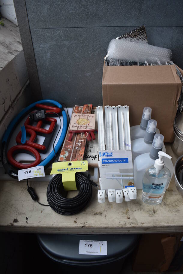 ALL ONE MONEY! Tabletop Lot of Various Items Including Wire Rack, Metal Bowls and Hand Sanitizer - Image 2 of 4