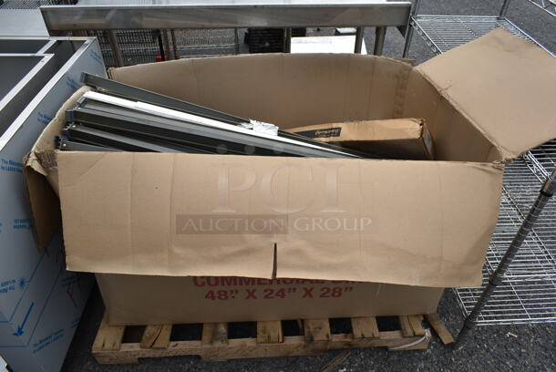 ALL ONE MONEY! Lot of BRAND NEW! Cambro Gray Poly Supports for Shelving and Track for Drop Ceiling - Image 7 of 7