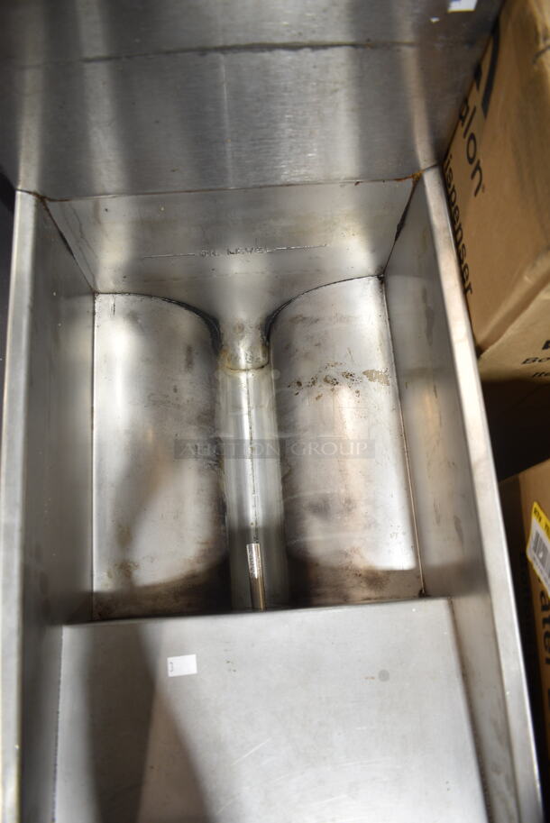 Imperial IFS-50-OP Stainless Steel Commercial Floor Style Natural Gas Powered Deep Fat Fryer w/ 2 Metal Fry Baskets. 140,000 BTU.  - Image 3 of 5