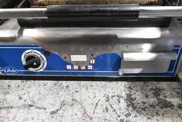 Globe GSGDUE14D Stainless Steel Commercial Countertop Panini Press. 208/240 Volts, 1 Phase.  - Image 4 of 6