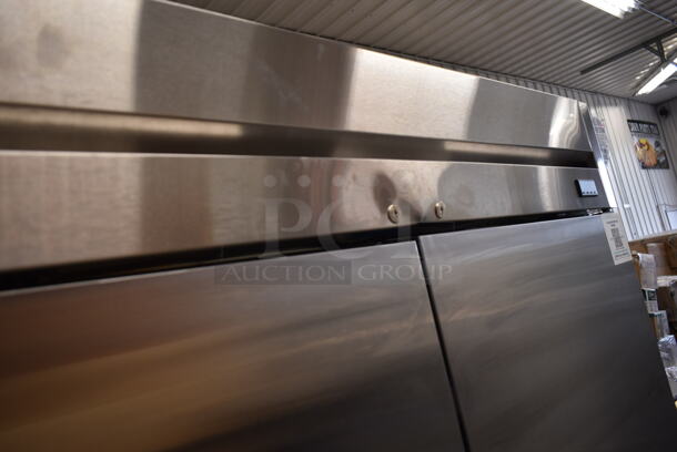 BRAND NEW SCRATCH AND DENT! 2024 True T-49F-HC Stainless Steel Commercial 2 Door Reach In Freezer w/ Commercial Casters. 115 Volts, 1 Phase. Tested and Powers On But Does Not Get Cold - Image 5 of 9