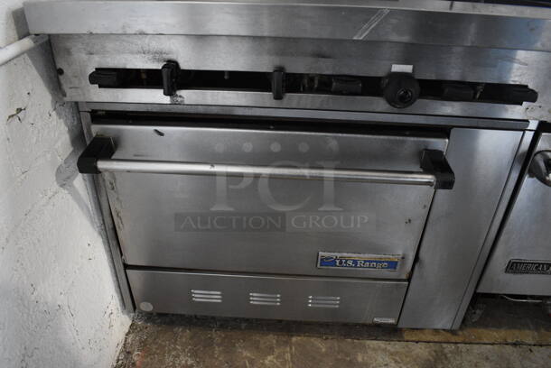 US Range Stainless Steel Commercial Natural Gas Powered 6 Burner Range w/ Oven, Over Shelf and Back Splash. 30,000 BTU. 36x33x58 - Image 4 of 6