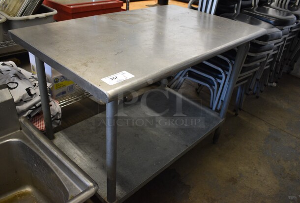 Stainless Steel Table w/ Metal Under Shelf. 48x30x36