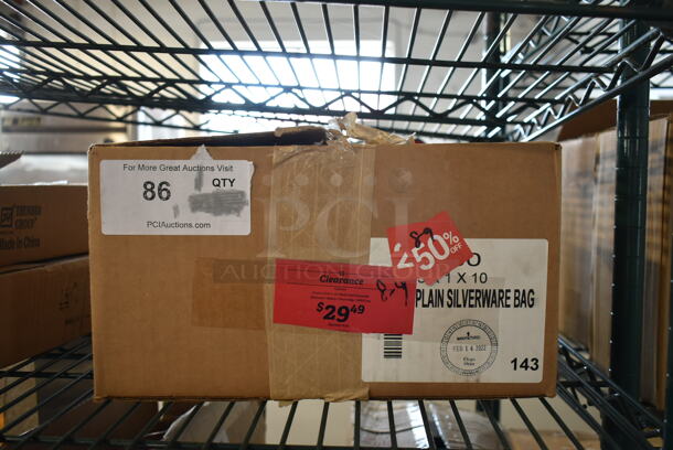 Box of BRAND NEW Plain Silverware Bags. - Image 2 of 4