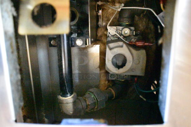 Baxter OV310G Stainless Steel Commercial Natural Gas Powered Mini Rotating Rack Oven w/ Lower Double Pan Rack on Commercial Casters. 95,000 BTU.  - Image 4 of 7