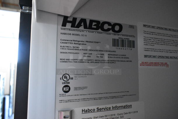 2019 Habco SE18 Metal Commercial Single Door Reach In Cooler Merchandiser w/ Poly Coated Racks. Does Not Have Compressor. 115 Volts, 1 Phase.  - Image 5 of 5