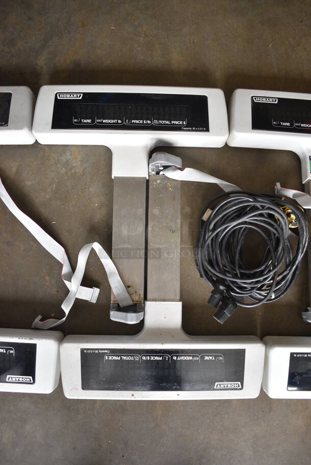 ALL ONE MONEY! Lot of 6 Hobart Scale Displays for 30 Pound Capacity Scales and Wires. 15x1.5x17. - Image 2 of 5