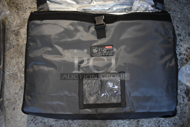 6 BRAND NEW IN BOX! Rubbermaid 529F1600 Pro Serve Gray Insulated Pizza Delivery Bags. 26x17x19. 6 Times Your Bid! - Image 2 of 5