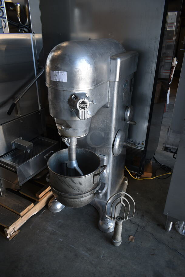 Blakeslee C30 Metal Commercial Floor Style 30 Quart Planetary Dough Mixer w/ Metal Mixing Bowl and 2 Paddle Attachments. 125 Volts, 1 Phase. Tested and Working!