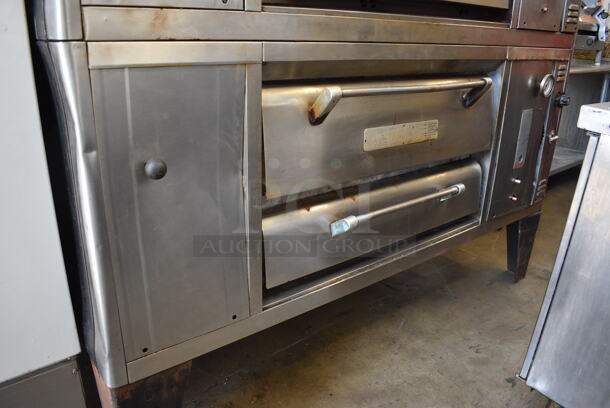 2 Bari Model MS54 Stainless Steel Commercial Natural Gas Powered Single Deck Pizza Ovens w/ Cooking Stones. 80,000 BTU. 2 Times Your Bid! 72x44x66 - Image 10 of 10