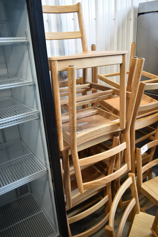 12 Wooden Dining Height Chair. 12 Times Your Bid!  - Image 6 of 8
