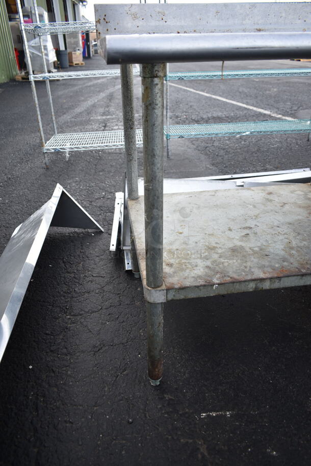 Stainless Steel Commercial Table w/ Back Splash and Under Shelf. - Image 4 of 4