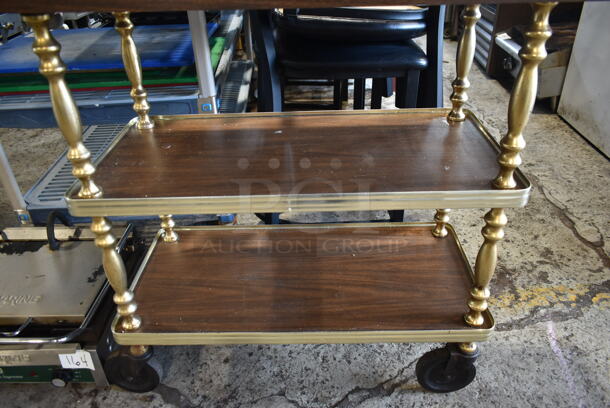 Wood Pattern 3 Tier Cart on Commercial Casters. - Image 5 of 7