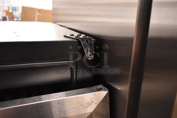 BRAND NEW SCRATCH AND DENT! AvaValley 342WRC128SZ Single Temperature Full Glass Door Commercial Wine Cooler. Top Hinge Is Bent So Door Is Not On. 120 Volts, 1 Phase. Tested and Powers On But Does Not Get Cold - Image 3 of 6