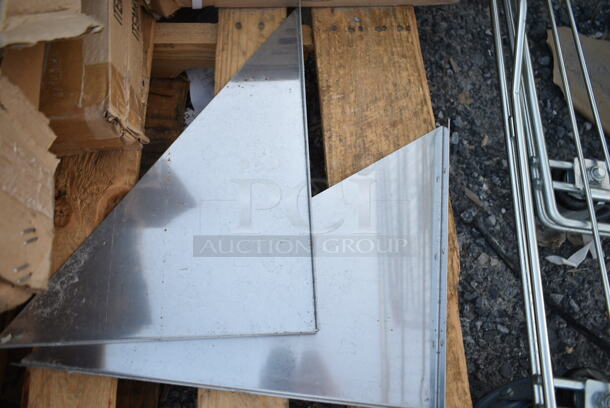 PALLET LOT of 14 BRAND NEW SCRATCH AND DENT! Items Including Flat FBT2093A01 Table Feet and Column Top, 1643042TFGRY Lancaster Table & Seating 30" x 42" Rectangular Thermo-Formed MDF Table Top with Gray Wood Finish, 4 Box 164TCOLROD25 Lancaster Table & Seating 25 3/16" Standard Height Table Base Column and Rod, 4 3493030TCB Lancaster Table & Seating 30" x 30" Laminated Square Table Top Reversible Cherry / Black, 600T2436G Regency 24" x 36" 18-Gauge 304 Stainless Steel Commercial Work Table with Galvanized Legs and Undershelf. 14 Times Your Bid! - Image 7 of 11